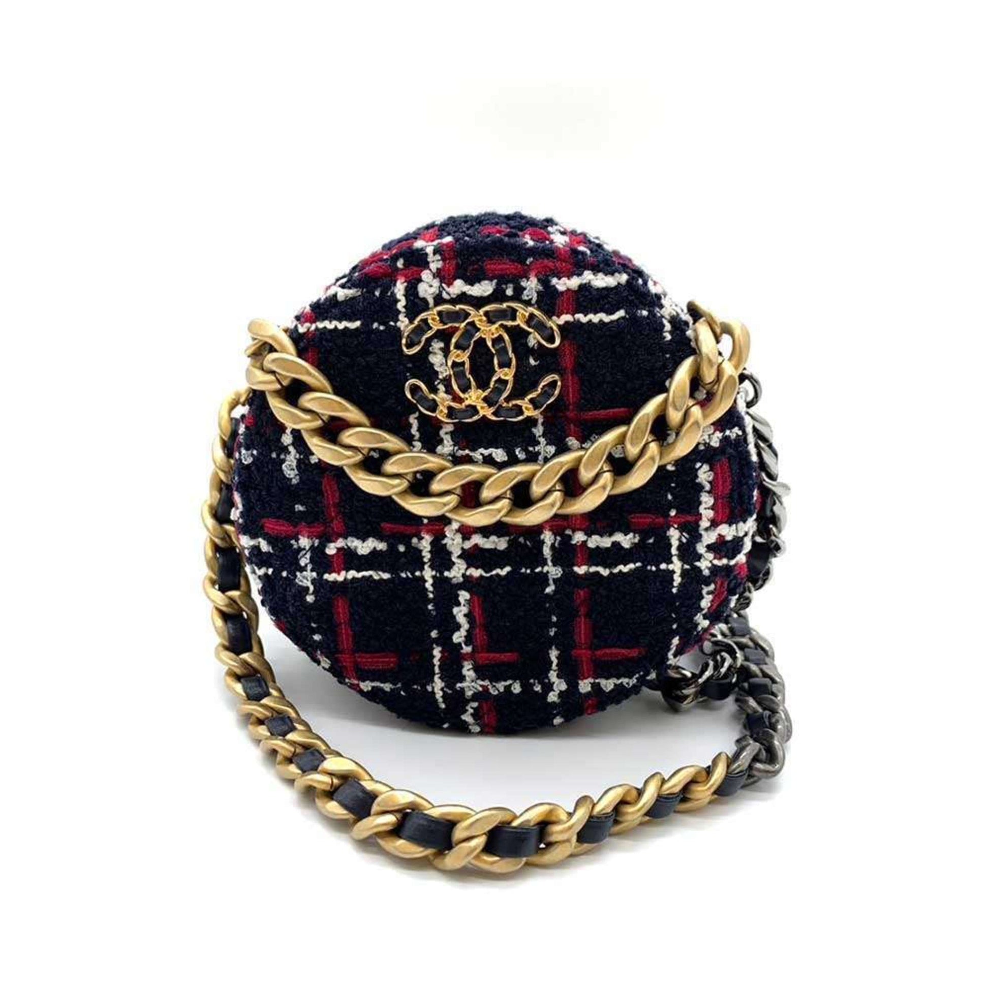 Chanel Chanel 19 Navy Tweed Shoulder Bag