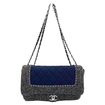 Chanel Timeless Grey Tweed Shoulder Bag