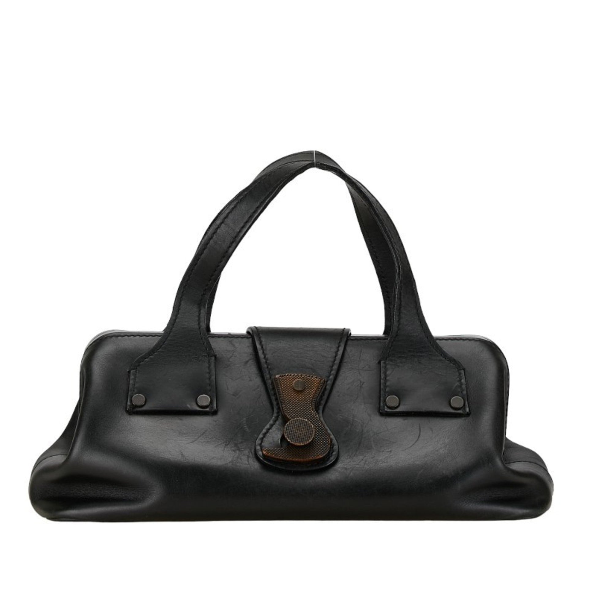 Gucci Doctors Black Leather Handbag 