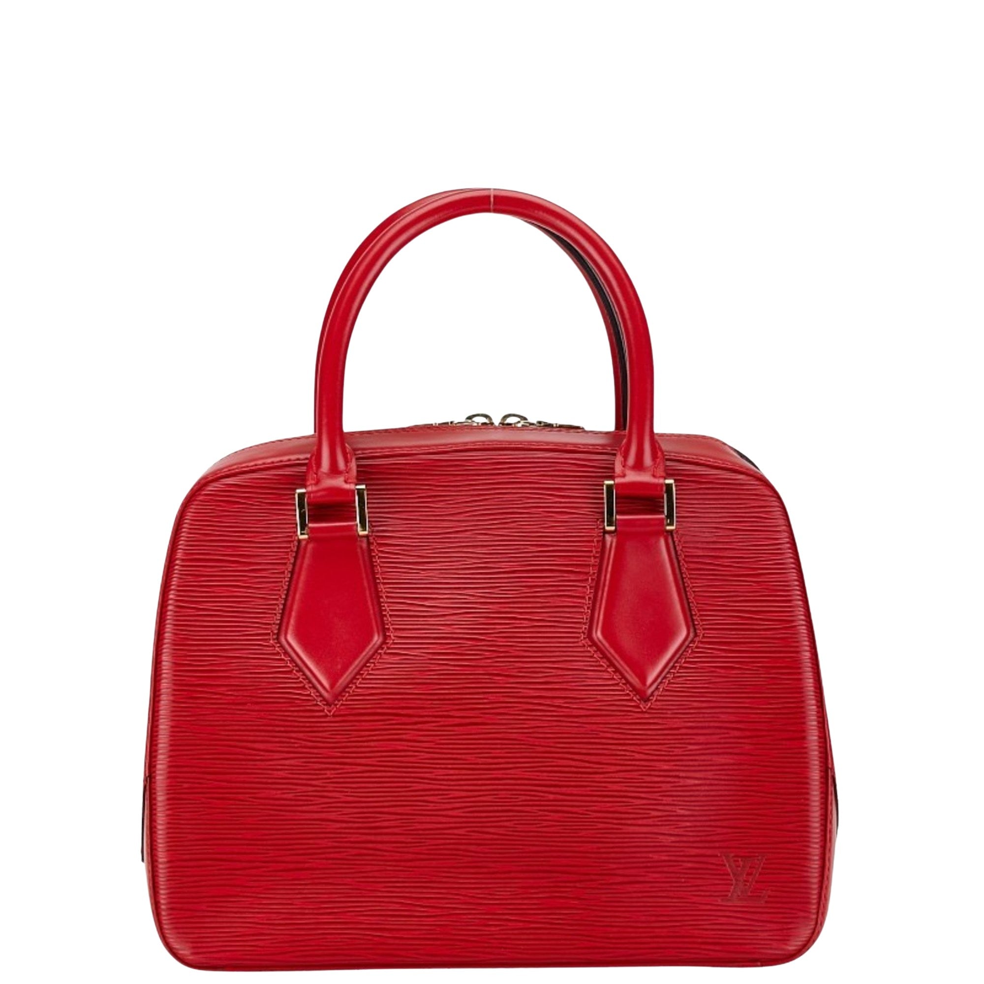 Louis Vuitton Sablon Red Leather Handbag 