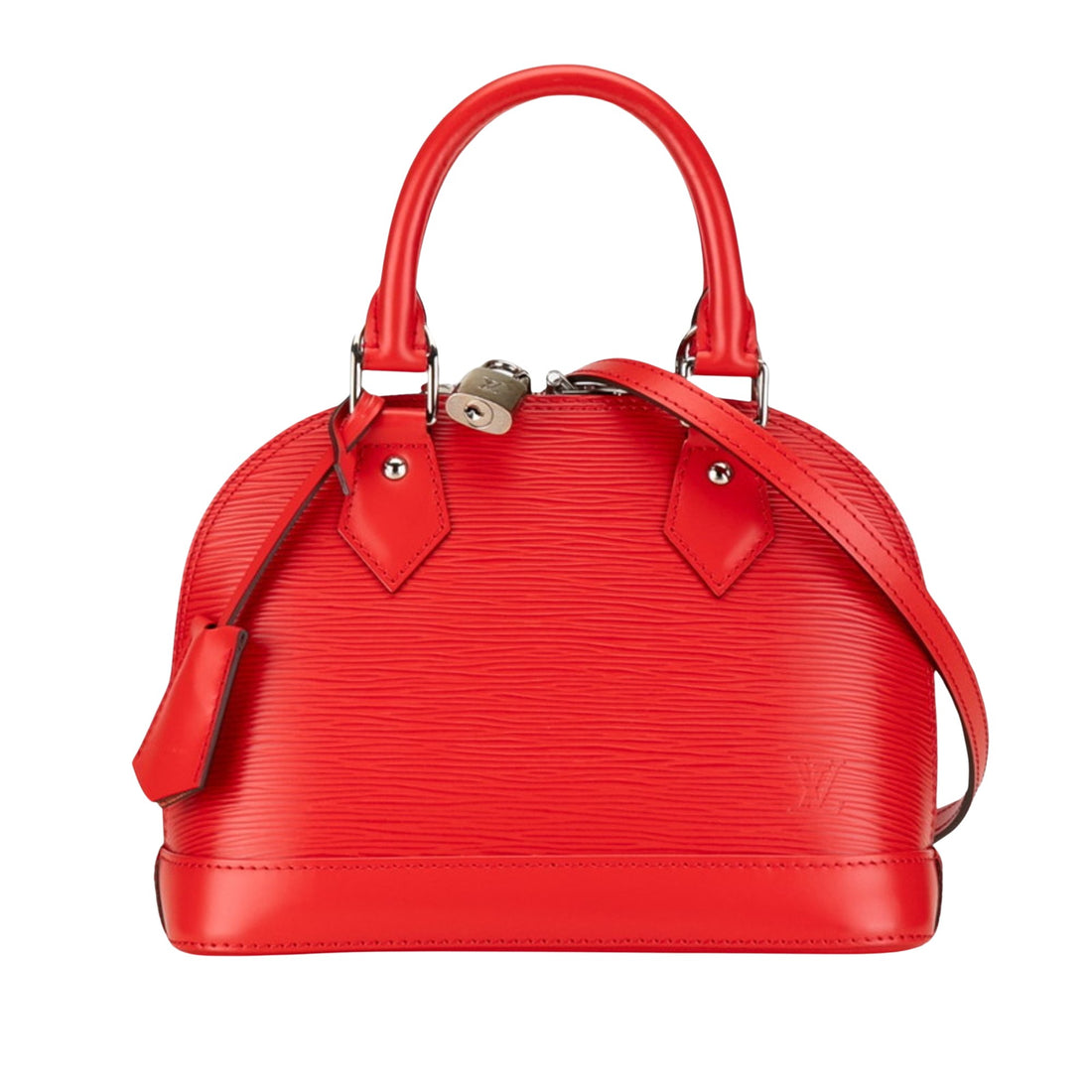 Louis Vuitton Alma BB Red Leather Handbag 