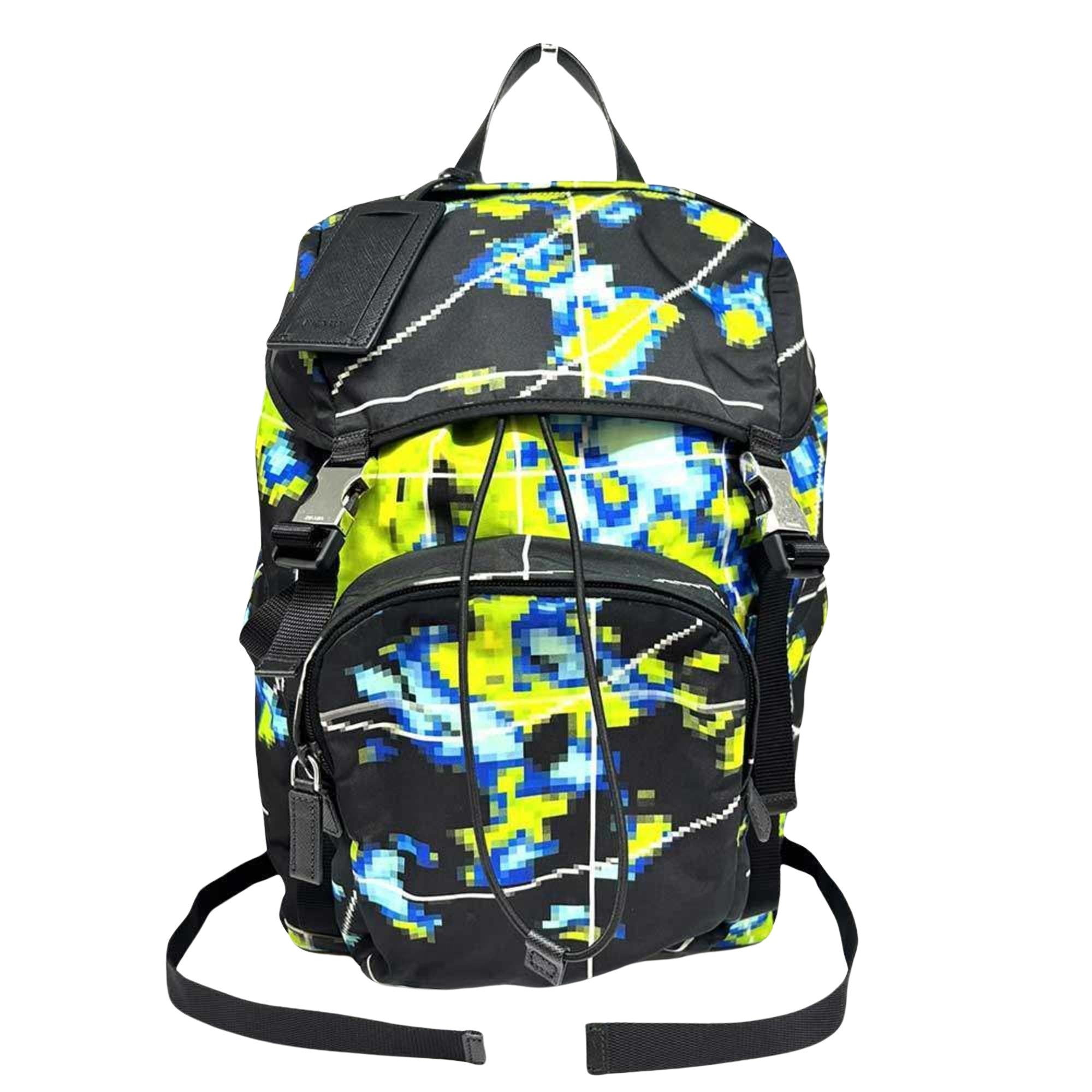 Prada Tessuto Multicolour Synthetic Backpack Bag