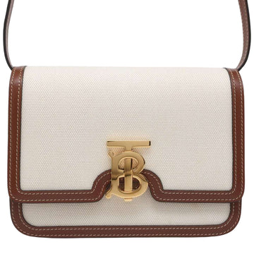 Burberry TB Beige Canvas Shoulder Bag