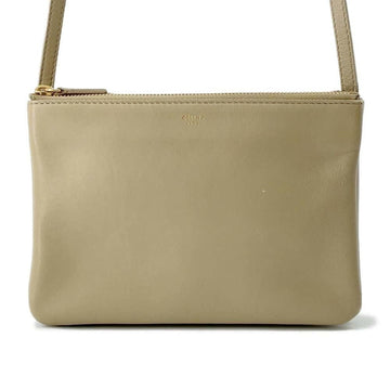 Céline Trio Beige Leather Shopper Bag