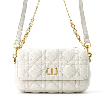 Dior CARO White Leather Shoulder Bag