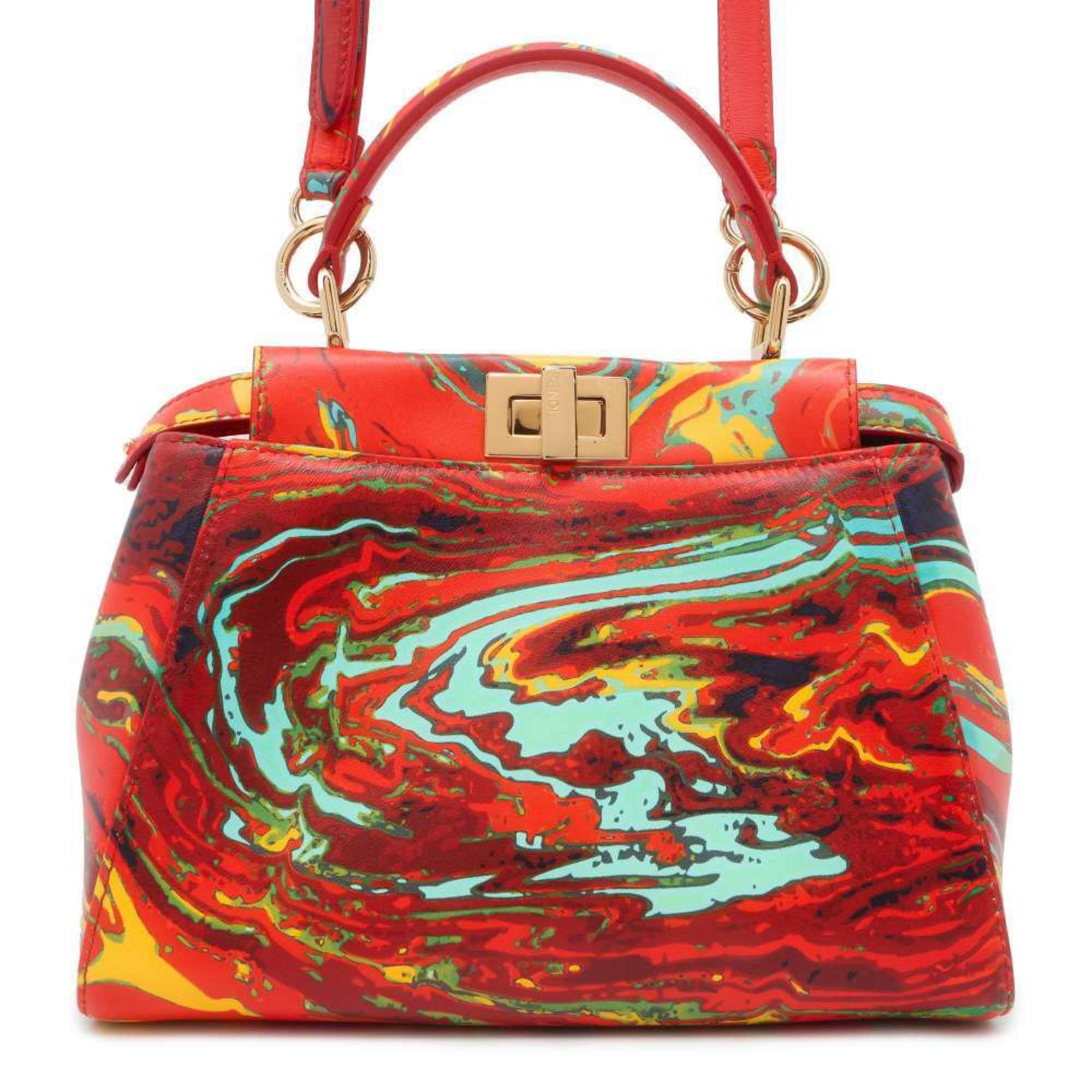 Fendi Peekaboo Multicolour Leather Handbag 