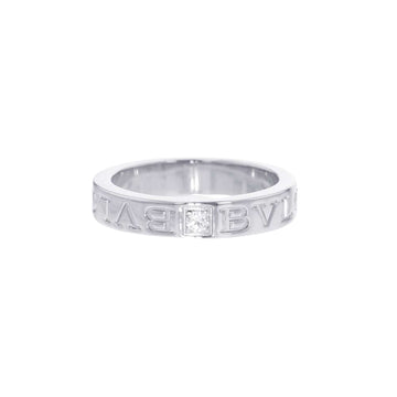 Bulgari Bulgari Bulgari Silver White Gold Ring 