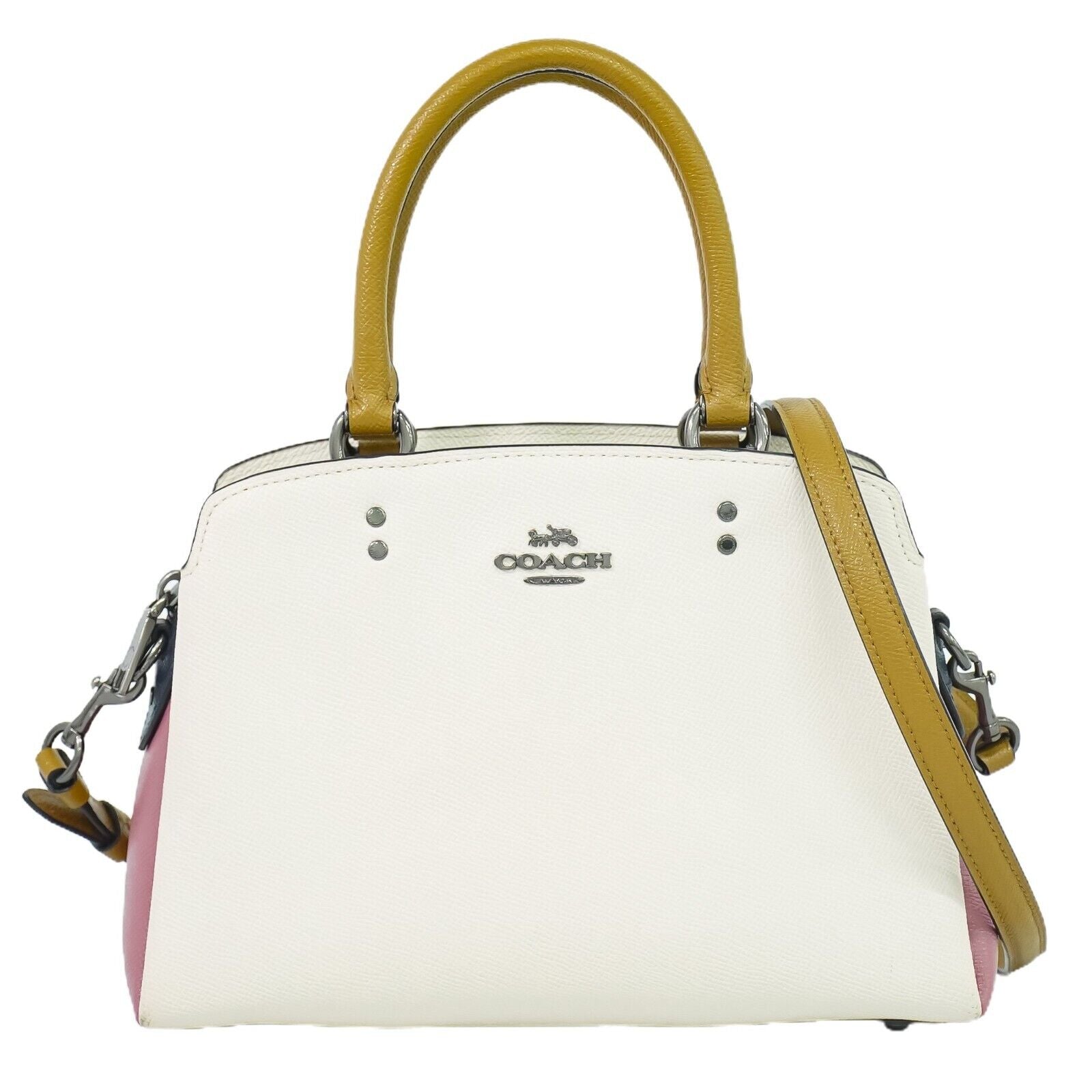 Coach caryall White Leather Handbag 