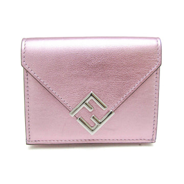 Fendi FF Pink Leather Wallet 