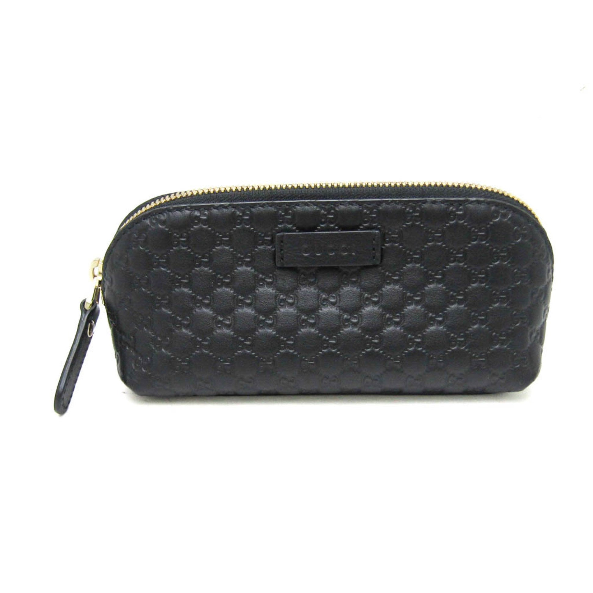 Gucci Micro guccissima Black Leather Clutch Bag