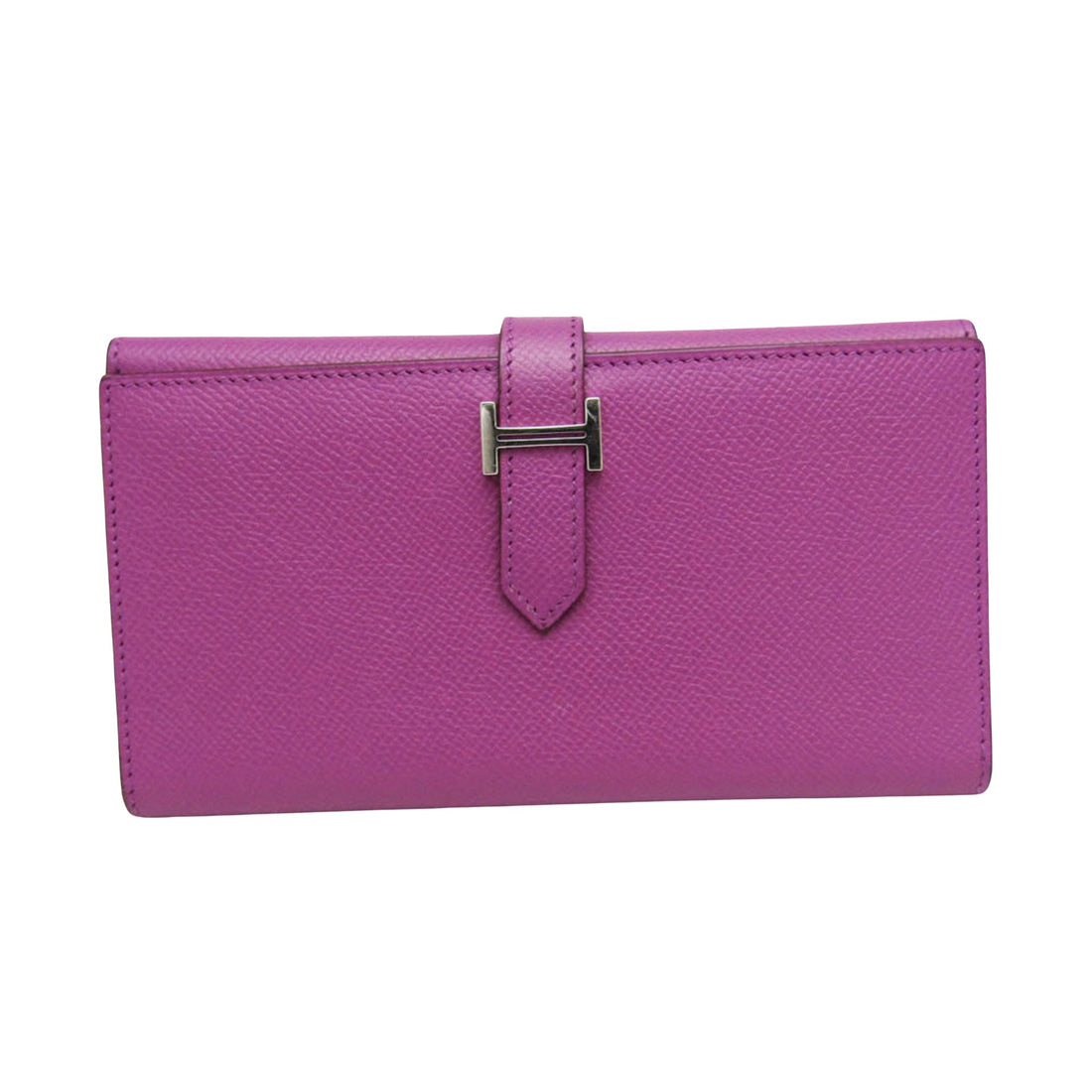 Hermès Béarn Purple Leather Wallet 