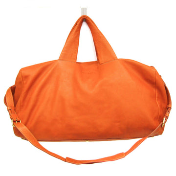 Prada Saffiano Orange Leather Travel Bag