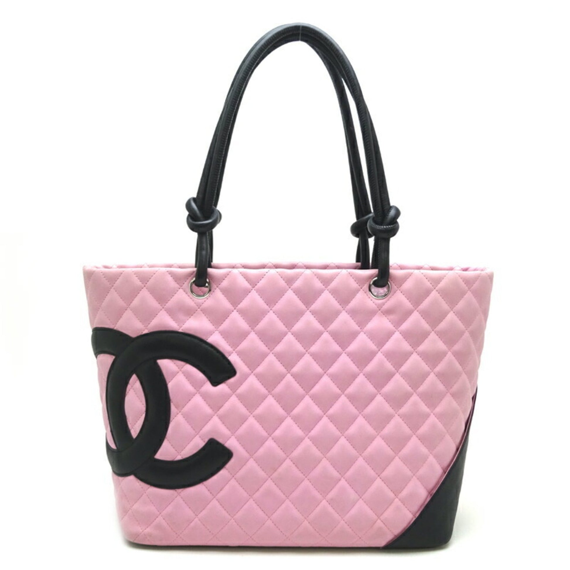 Chanel Cambon Pink Leather Tote Bag