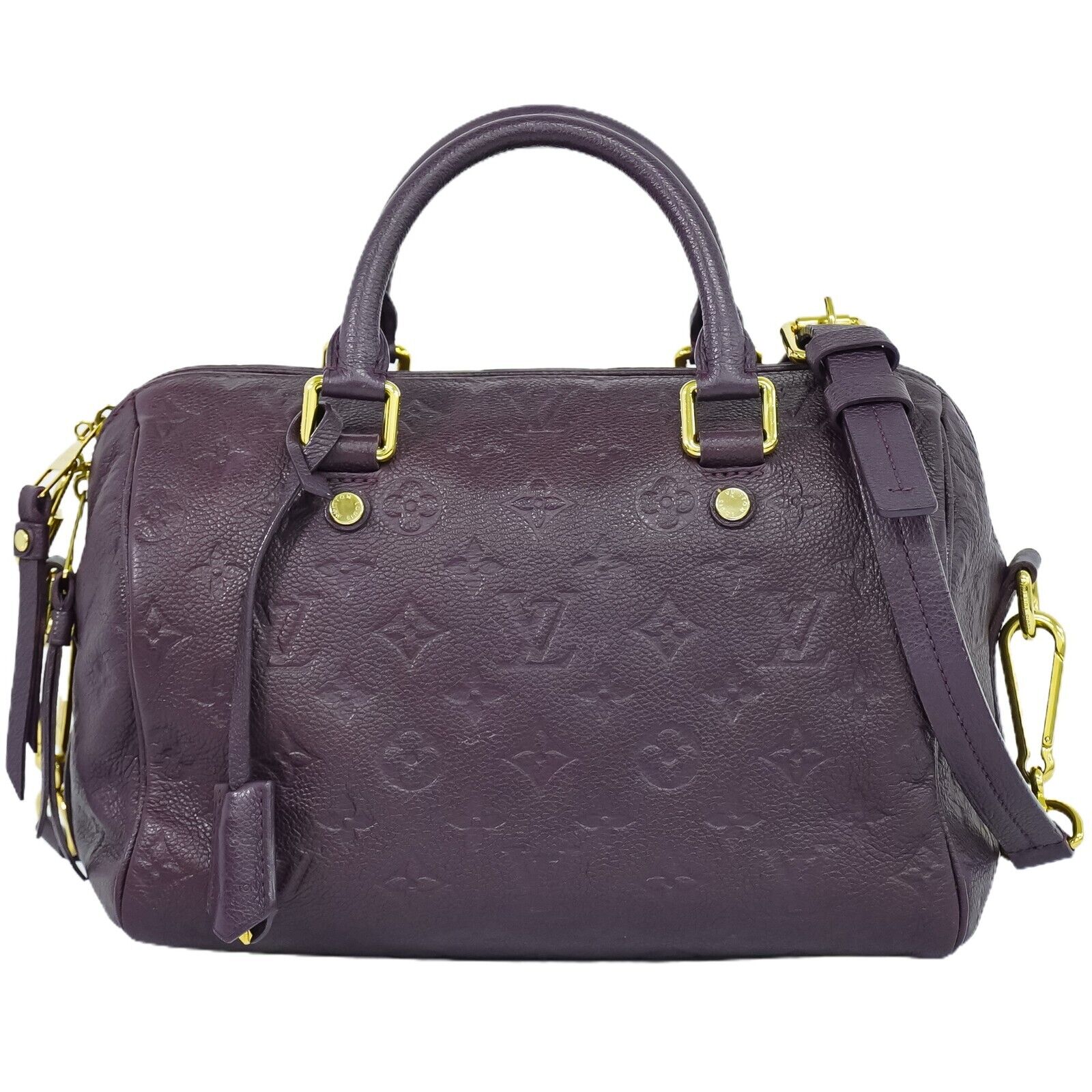 Louis Vuitton Speedy bandoulière 25 Purple Leather Handbag 