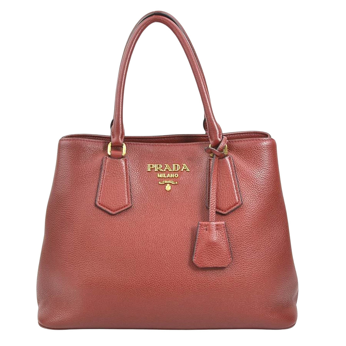 Prada Vitello Red Leather Handbag 