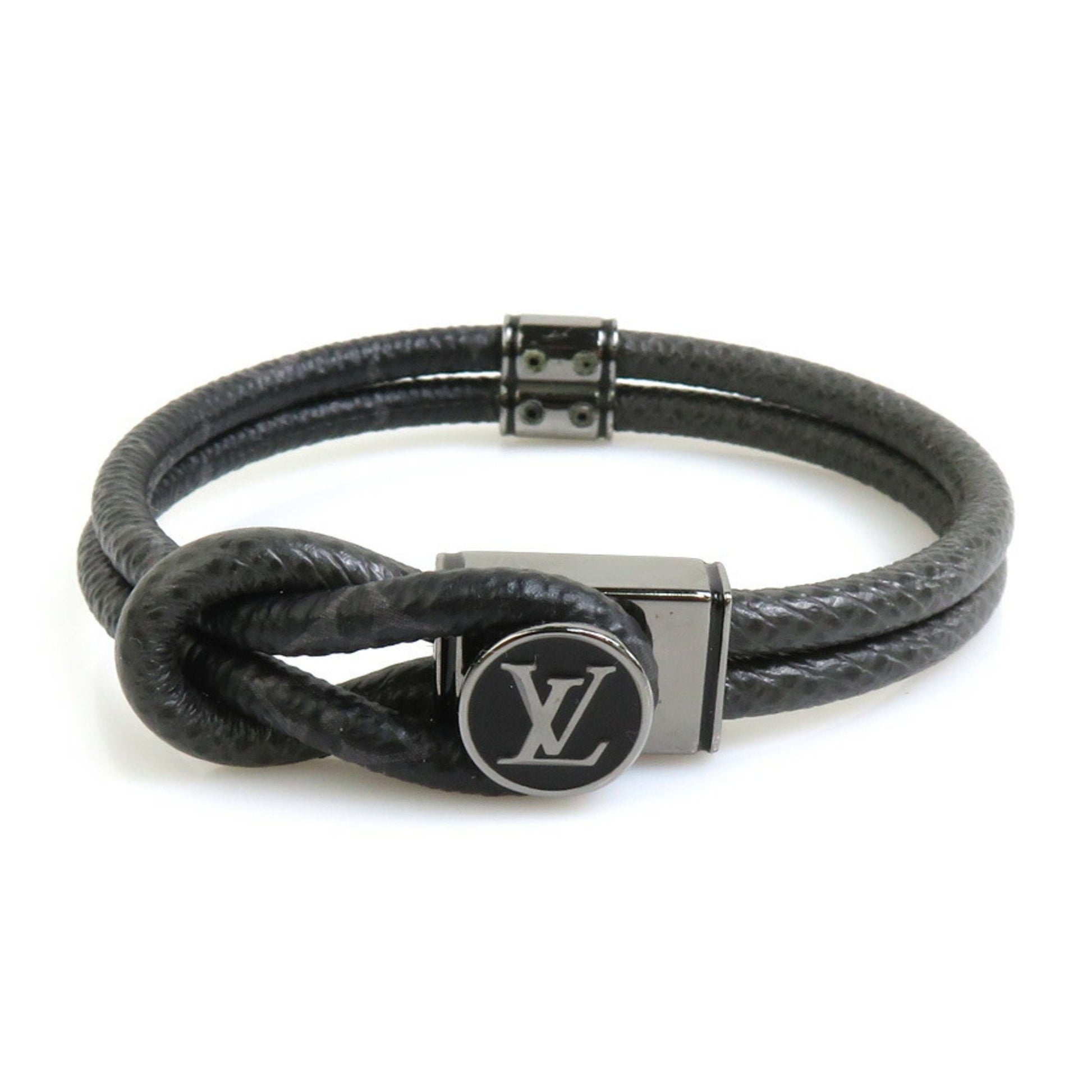 Louis Vuitton Bracelet Loop It Grey Canvas Bracelet 