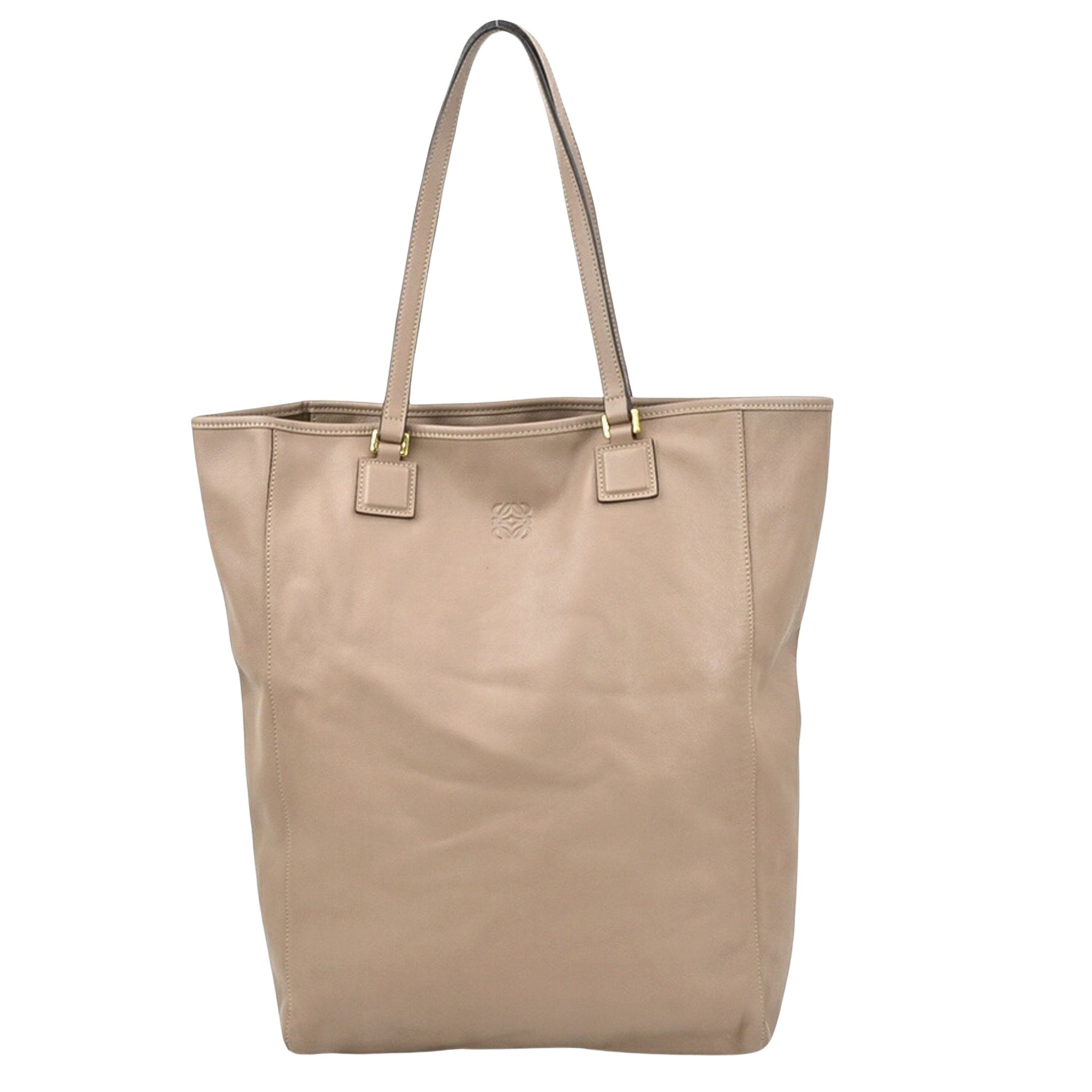 Loewe Anagram Grey Leather Tote Bag