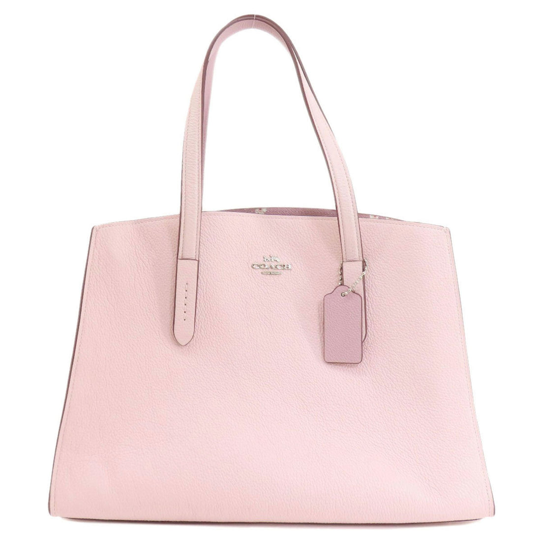 Coach Charlie Pink Leather Tote Bag