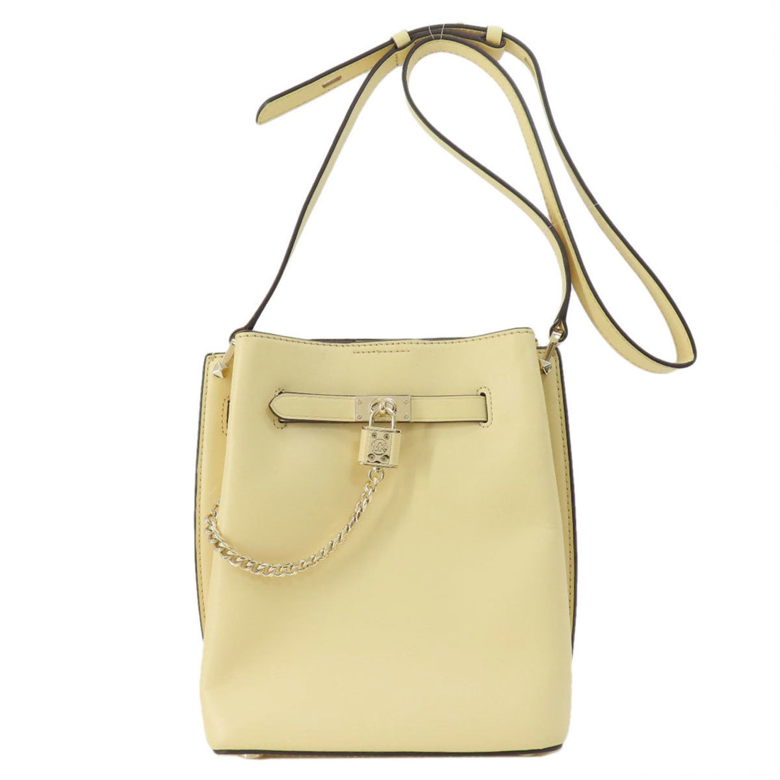 Michael Kors Hamilton Beige Leather Shoulder Bag