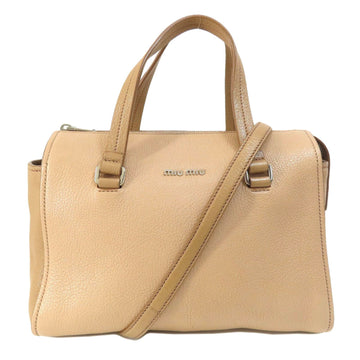 Miu Miu Madras Beige Leather Handbag 