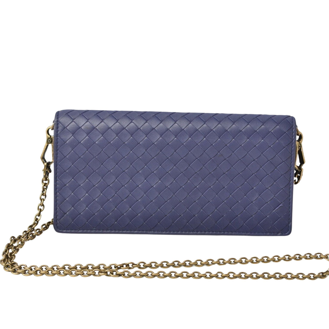 Bottega Veneta Intrecciato Purple Leather Clutch Bag