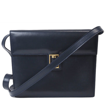 Gucci Old Gucci Navy Leather Shoulder Bag