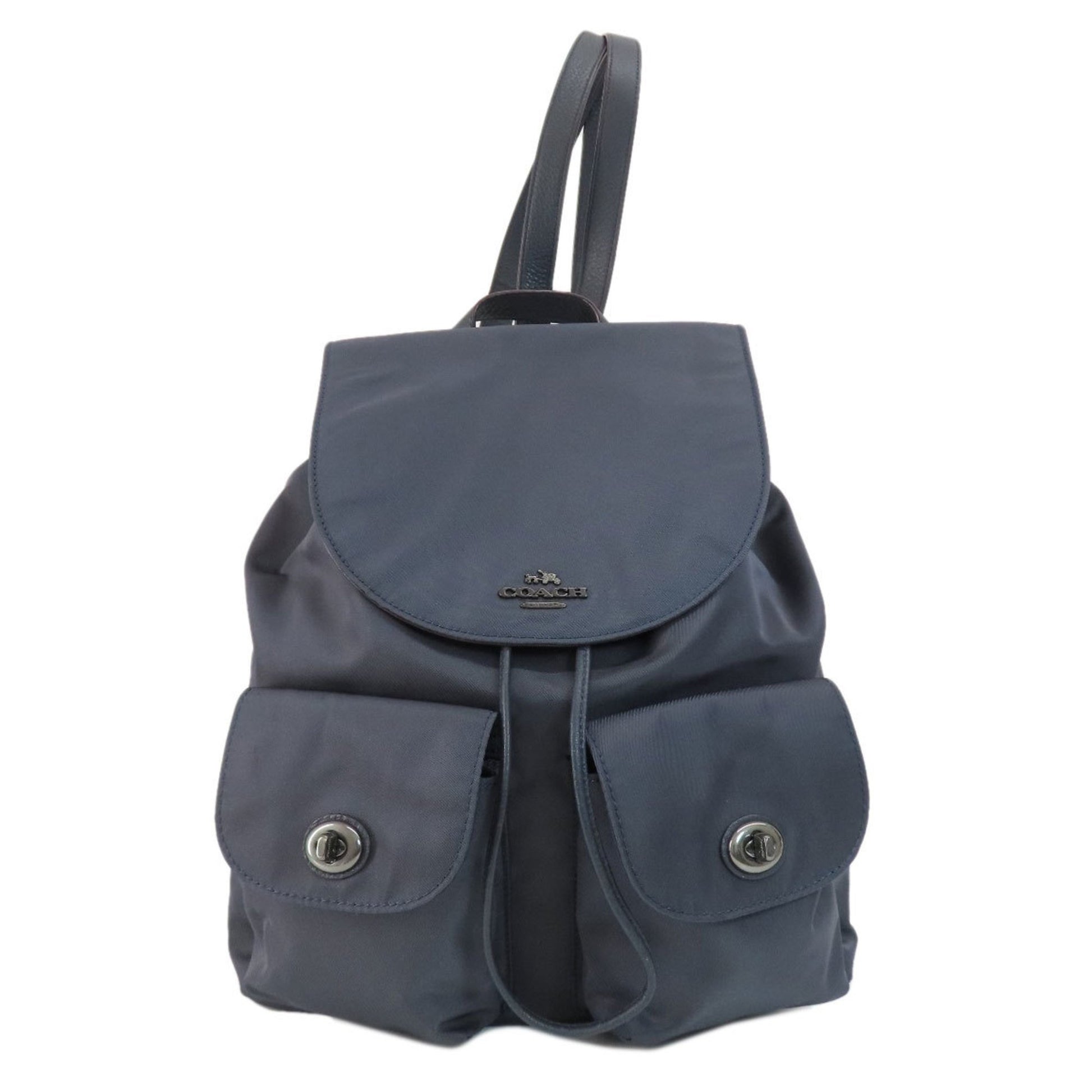 Coach Navy Synthetic Backpack Bag