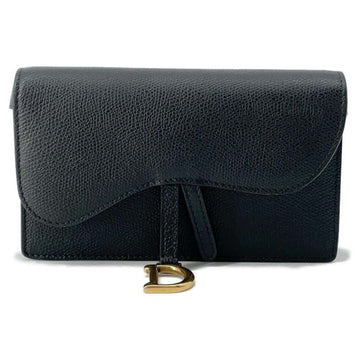 Dior Saddle Black Leather Shoulder Bag