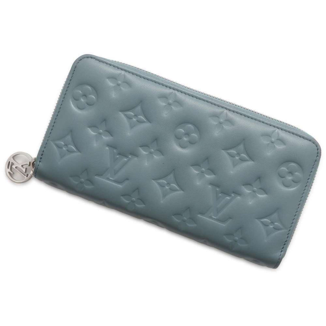 Louis Vuitton Zippy Blue Leather Wallet 