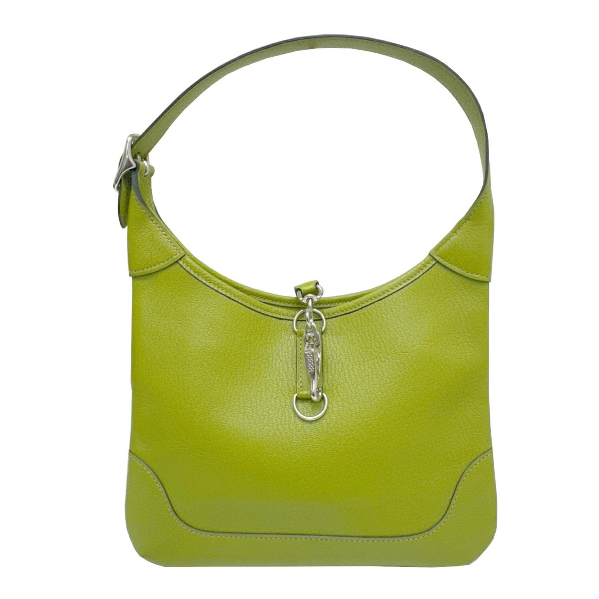 Hermès Trim Green Leather Shoulder Bag