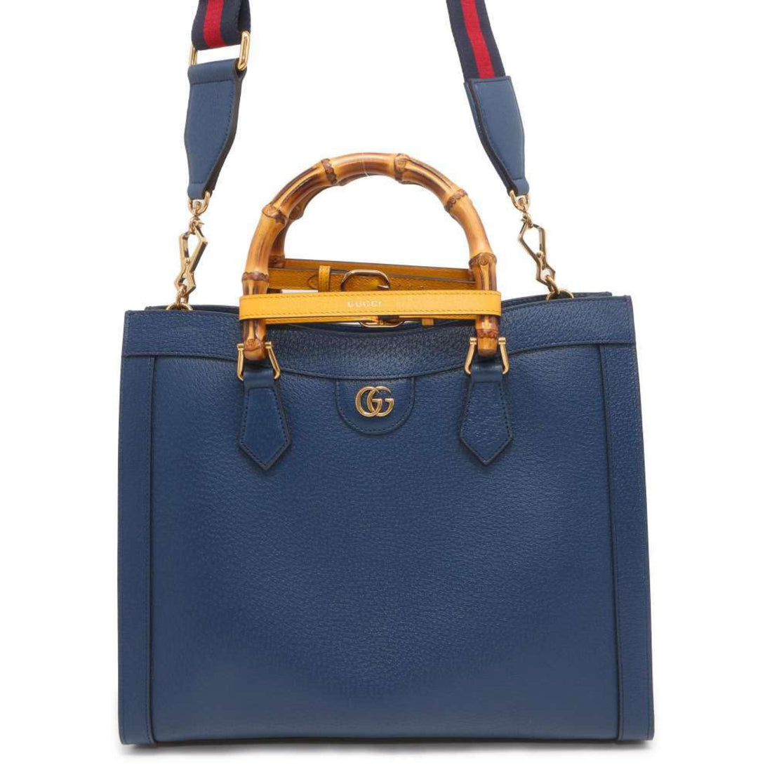 Gucci Diana Blue Leather Shoulder Bag