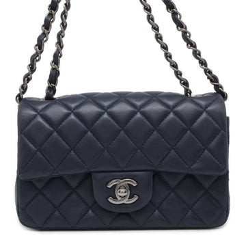 Chanel Timeless Navy Leather Shoulder Bag