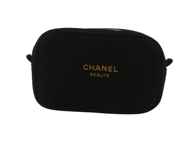 Chanel Black Fabric Clutch Bag