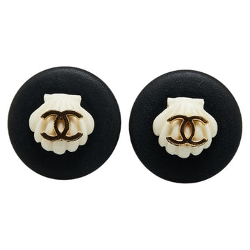 Chanel Coco Mark Black Plastic Earring 