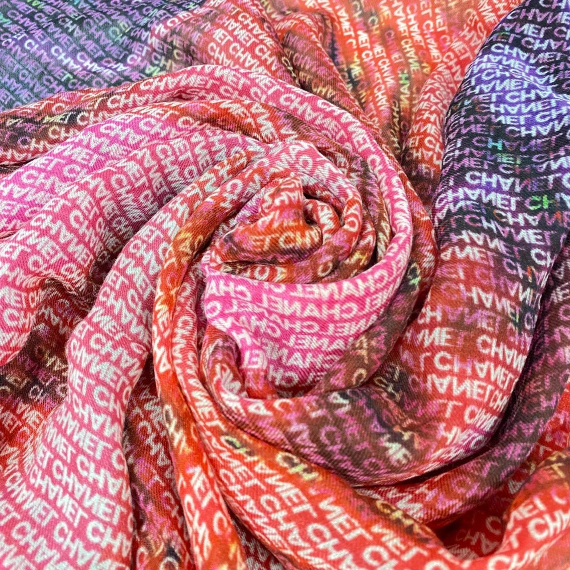 Chanel Gaston move Multicolour Cashmere Scarf 