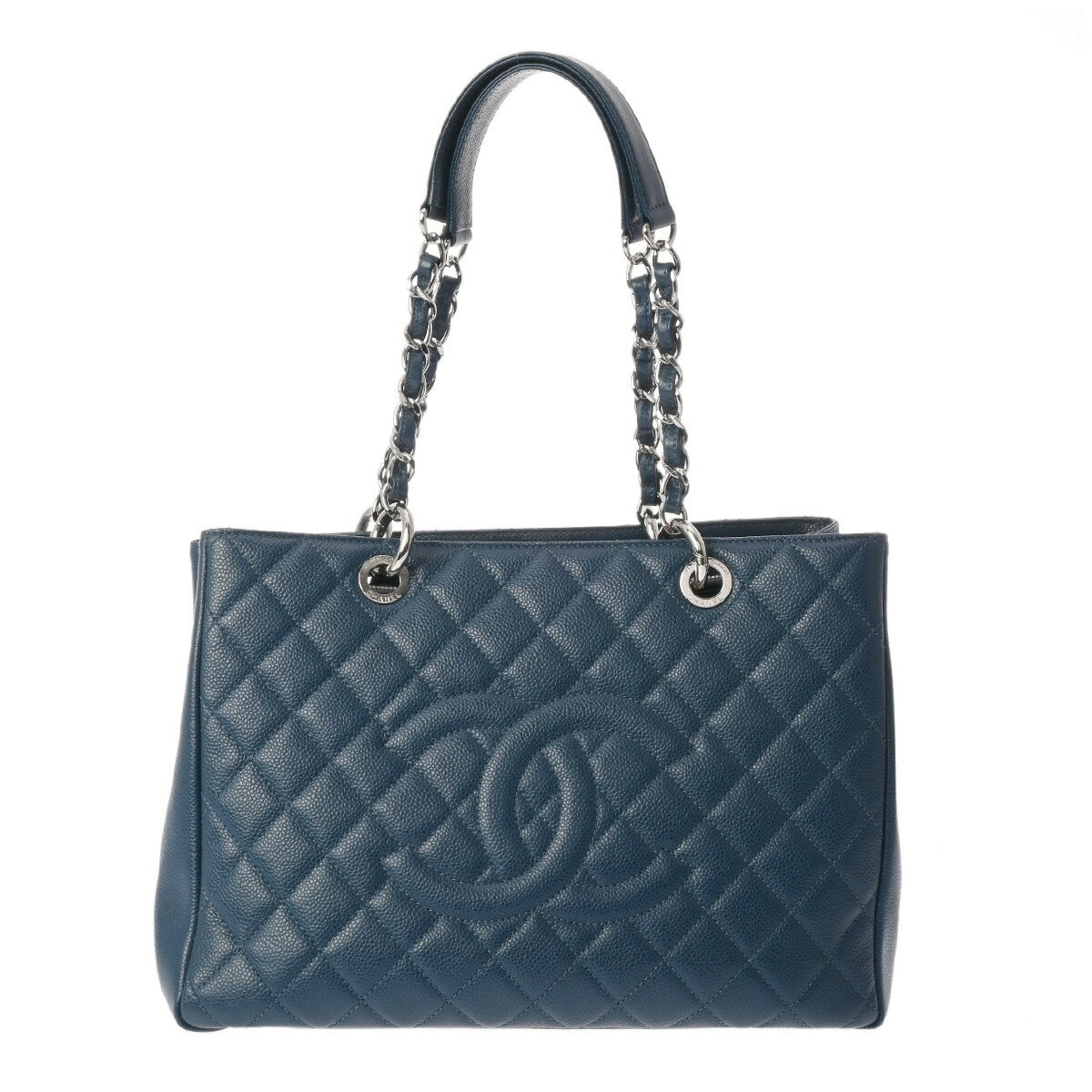 Chanel Grand Shopping Blue Leather Tote Bag