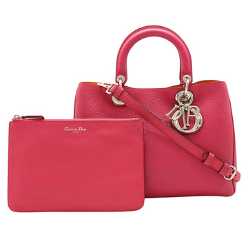 Dior Diorissimo Pink Leather Tote Bag