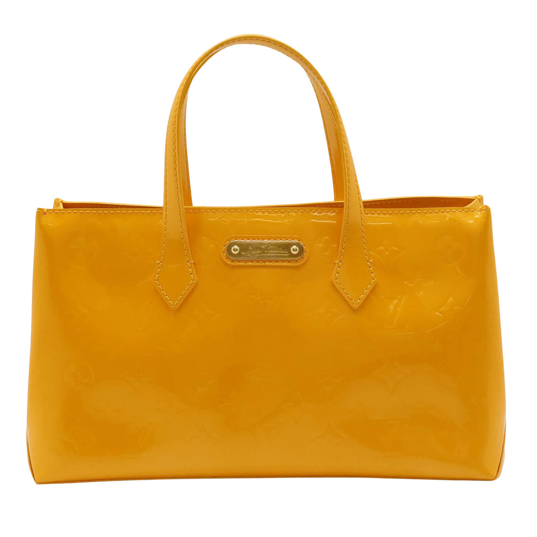 Louis Vuitton Wilshire Yellow Patent Leather Handbag 