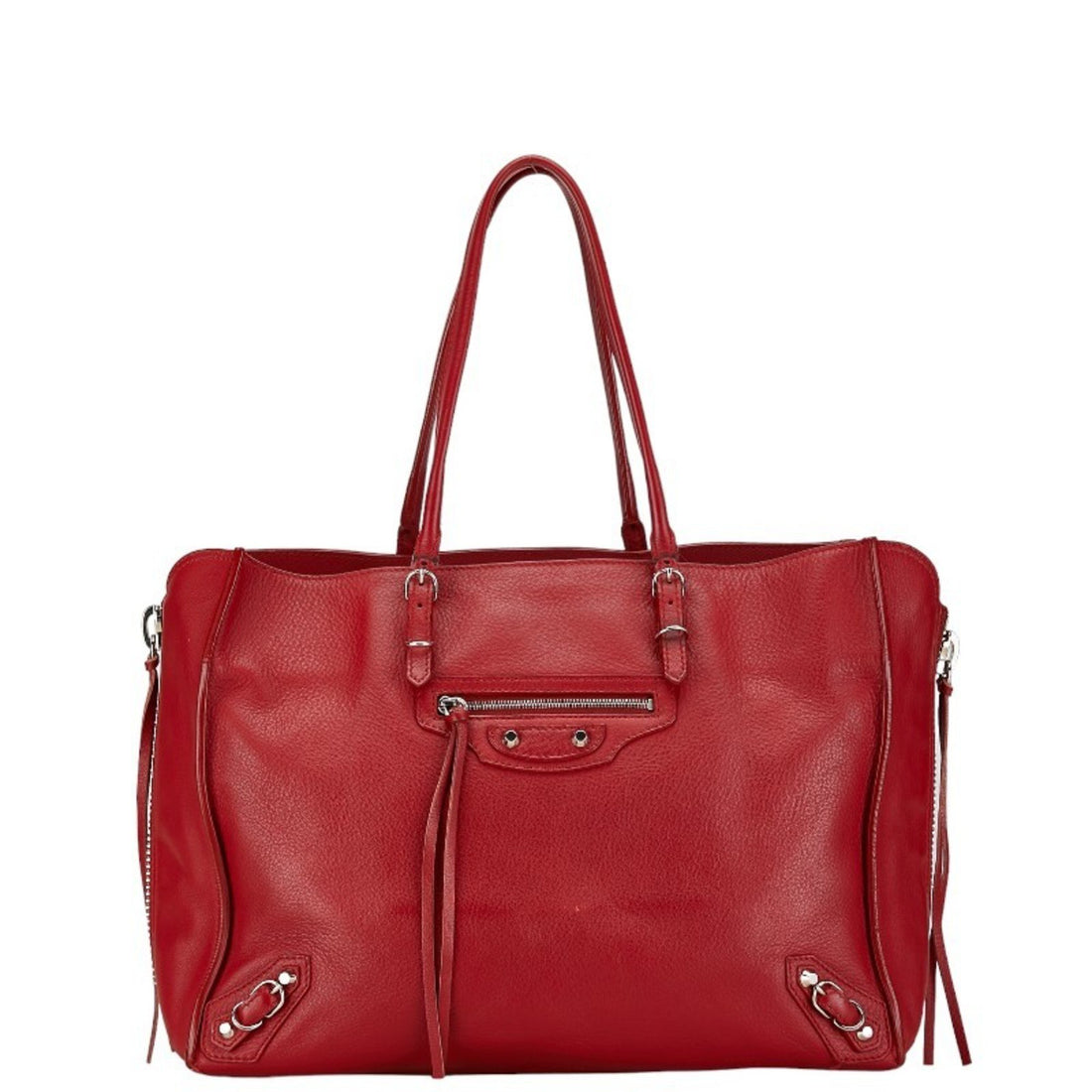 Balenciaga PAPIER A6 ZIP AROUND Red Leather Shoulder Bag