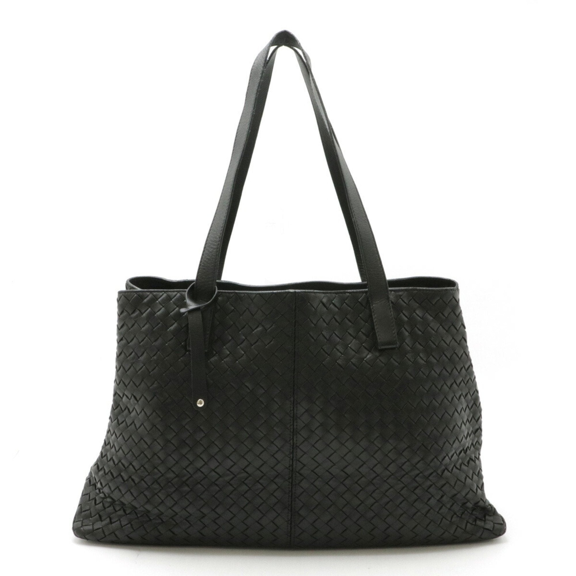 Bottega Veneta Intrecciato Black Leather Tote Bag