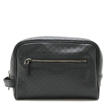 Gucci Guccissima Black Leather Clutch Bag