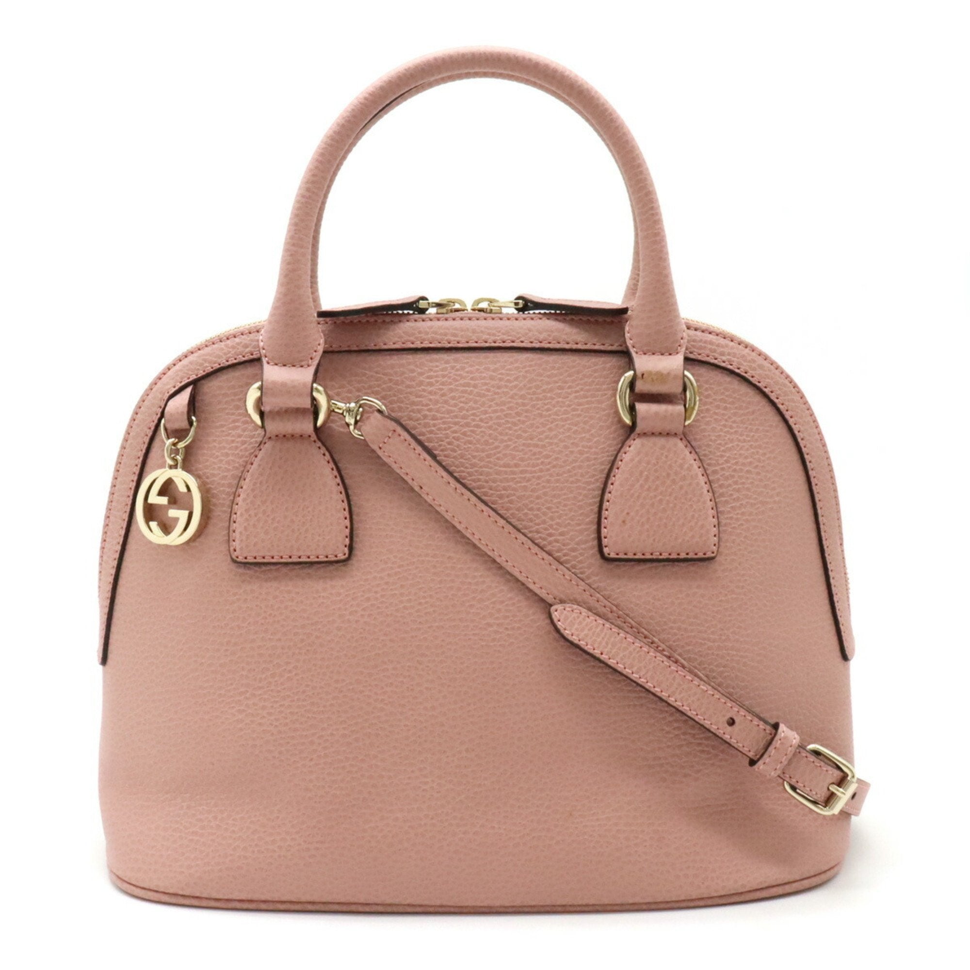 Gucci Dome Pink Leather Handbag 