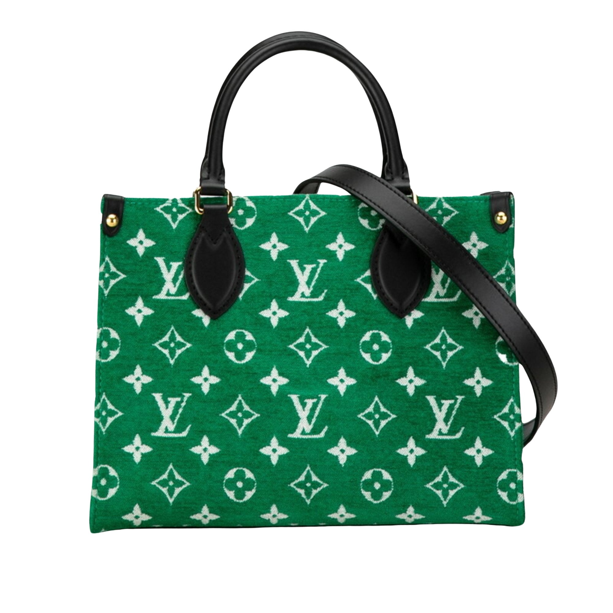 Louis Vuitton Onthego Green Velvet Tote Bag