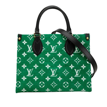 Louis Vuitton Onthego Green Velvet Tote Bag