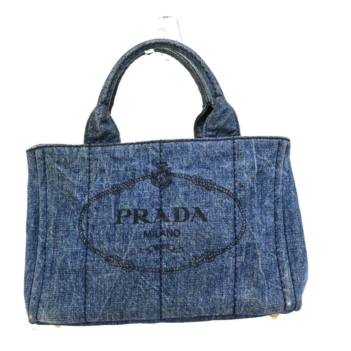 Prada Canapa Blue Denim - Jeans Tote Bag