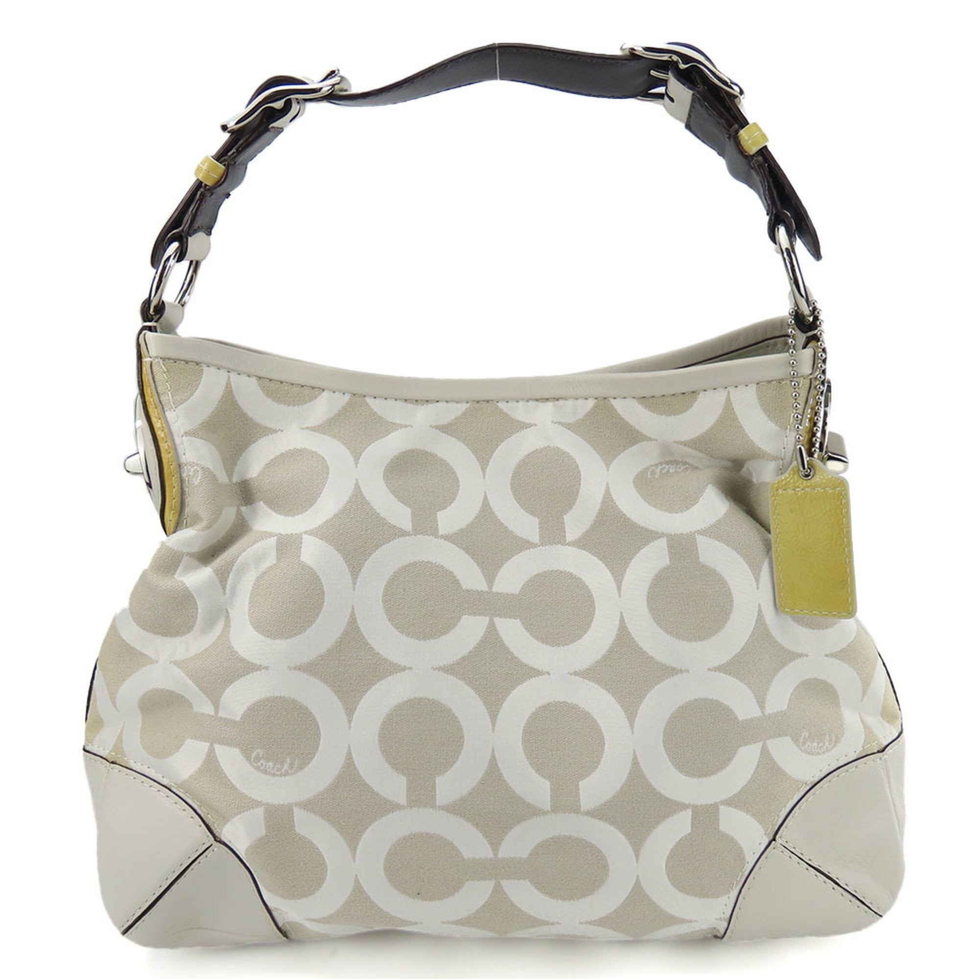 Coach Grey Canvas Shoulder Bag