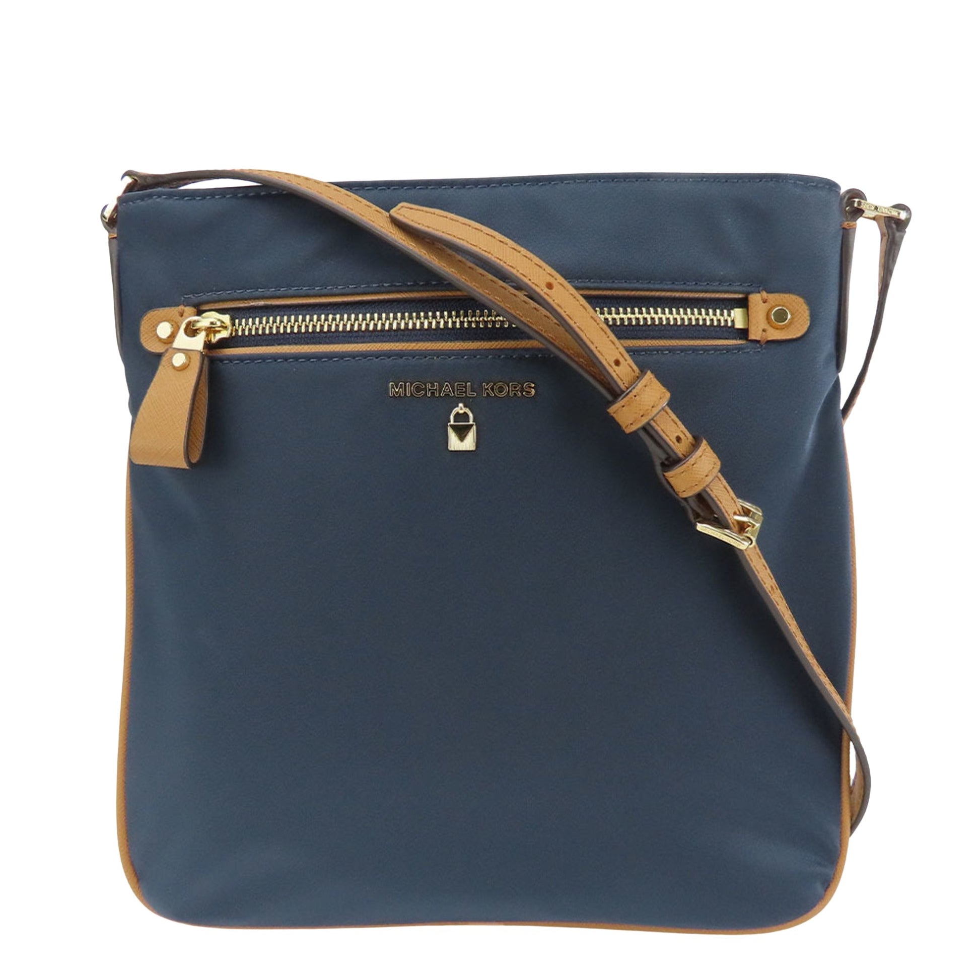 Michael Kors Kelsey Navy Synthetic Shoulder Bag