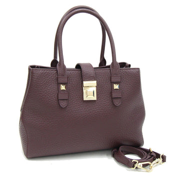 Furla Metropolis Burgundy Leather Handbag 