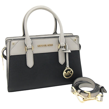 Michael Kors Mirren Black Leather Handbag 