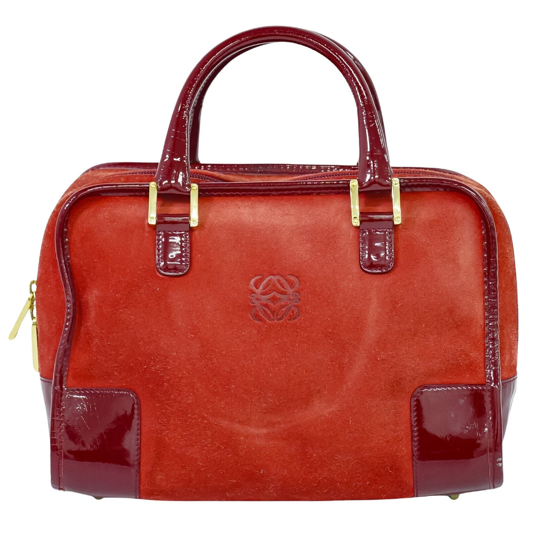 Loewe Amazona Red Patent Leather Handbag 